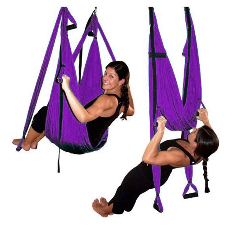 Yoga on hammocks for beginners