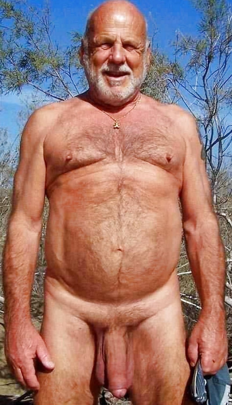 Elderly men without panties