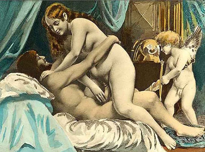 Middle Ages pornographic painting