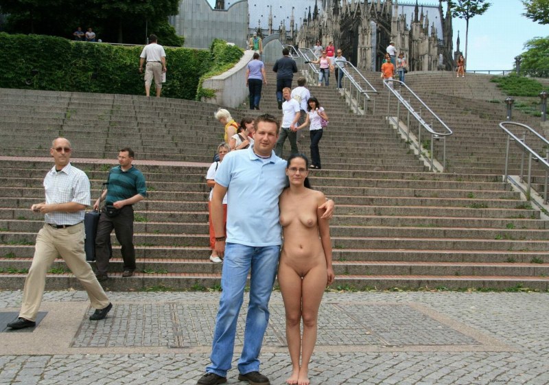 Naked women in public places