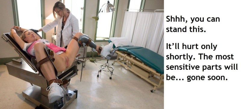 Enema on the gynecological chair