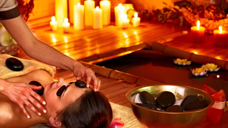 Spa with her husband