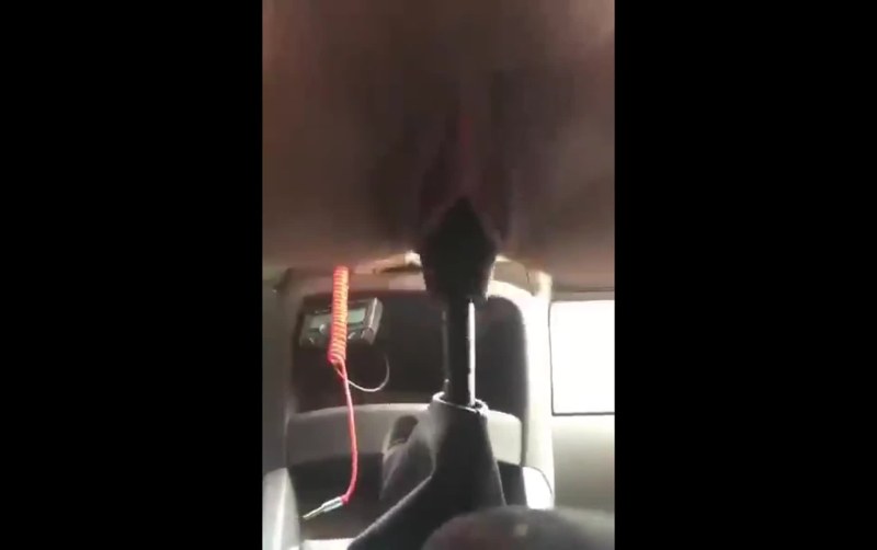 Hidden masturbation in a taxi