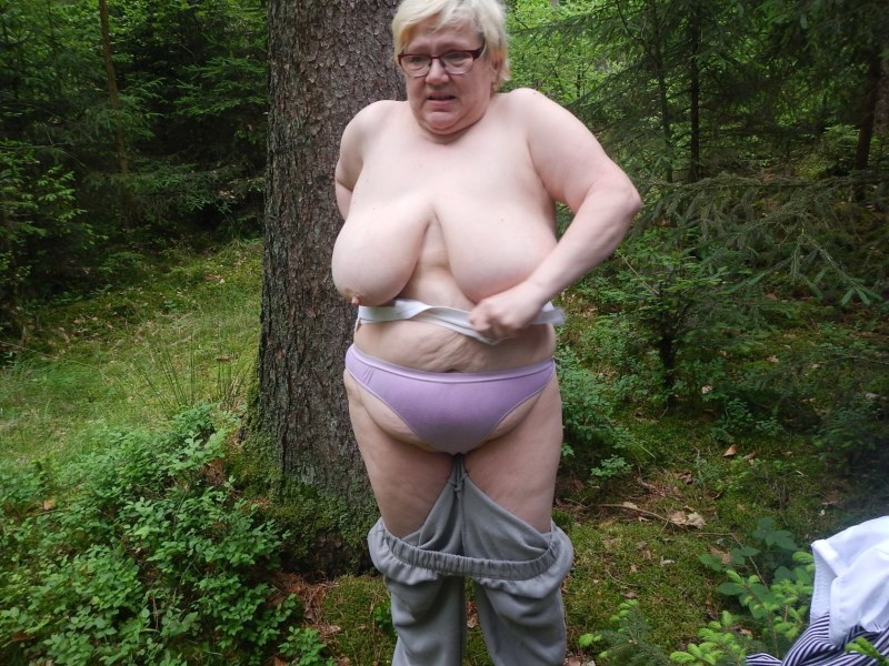 Elderly women with big breasts