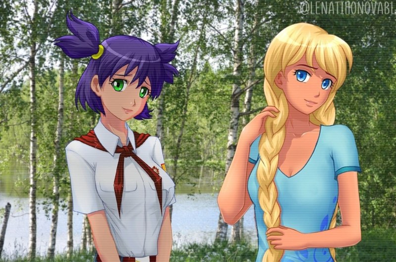 Zoe Deutsch with Doberman