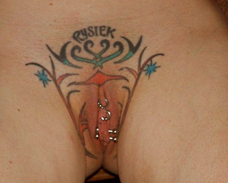 Erotic pubic tattoo