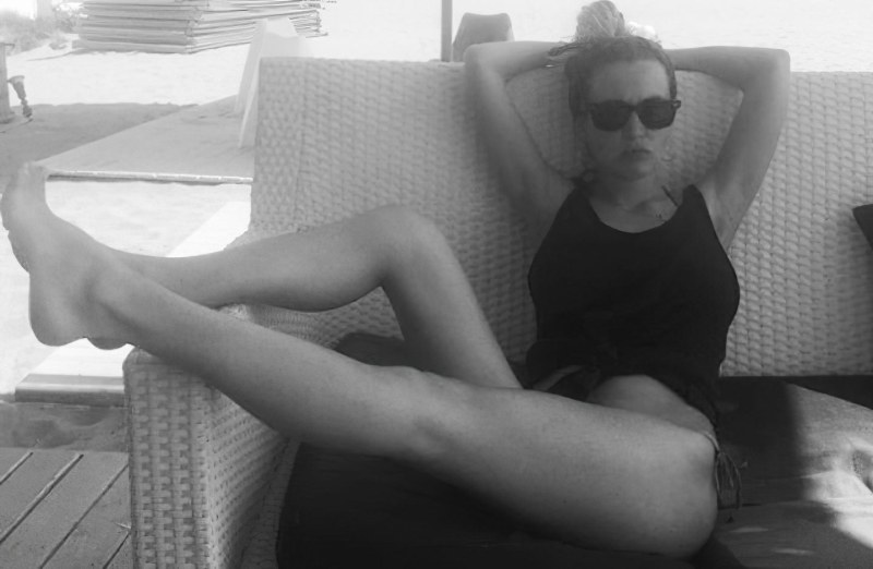 Anna Shepeleva in a swimsuit