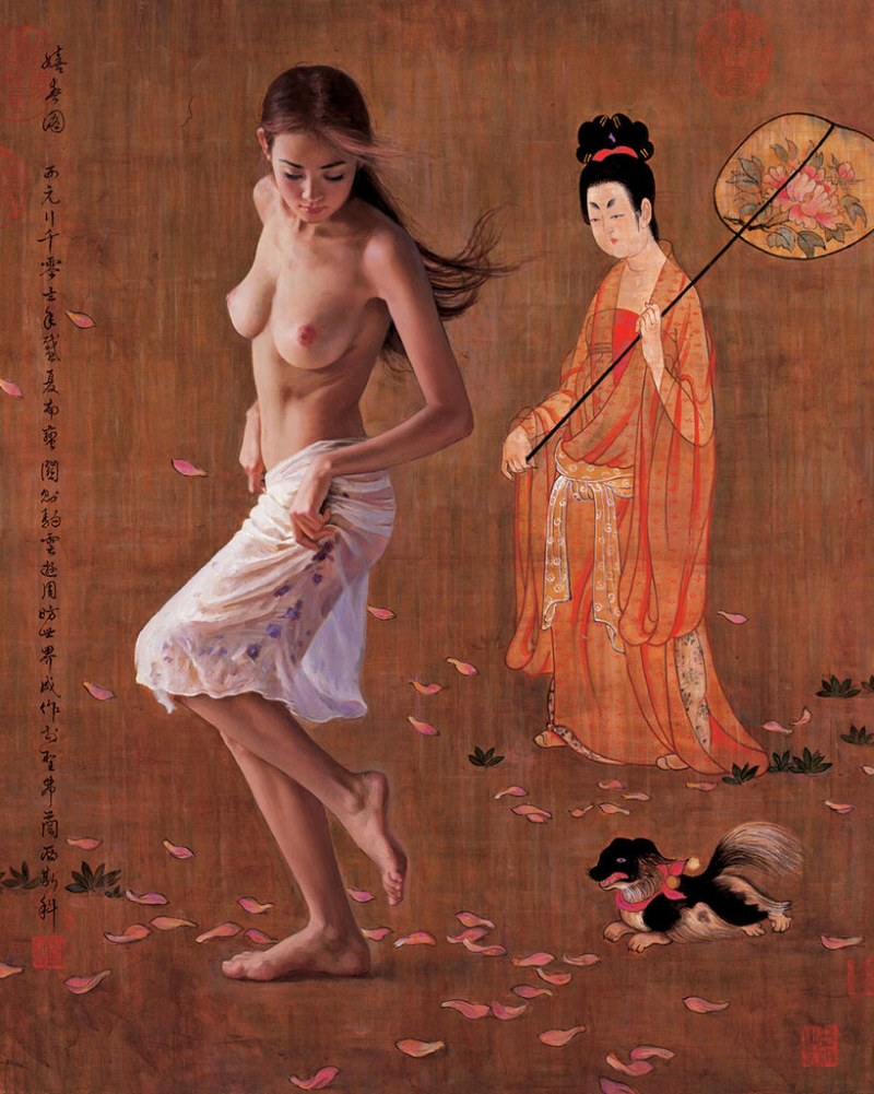 Modern erotic painting China