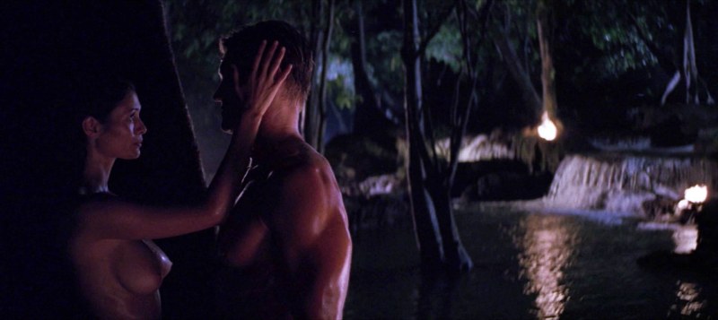 Charlotte Lewis in a swimsuit