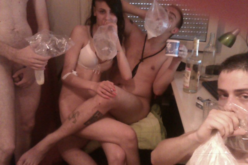 Drunk students of lesbian