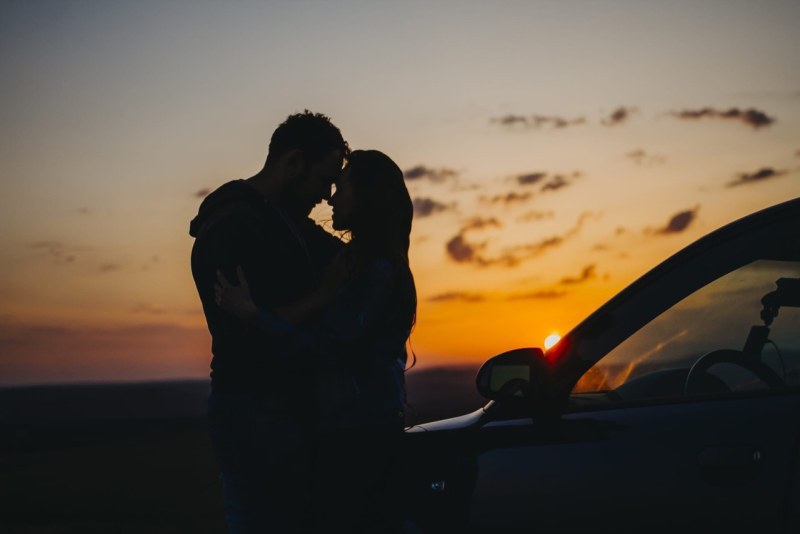 A couple at sunset
