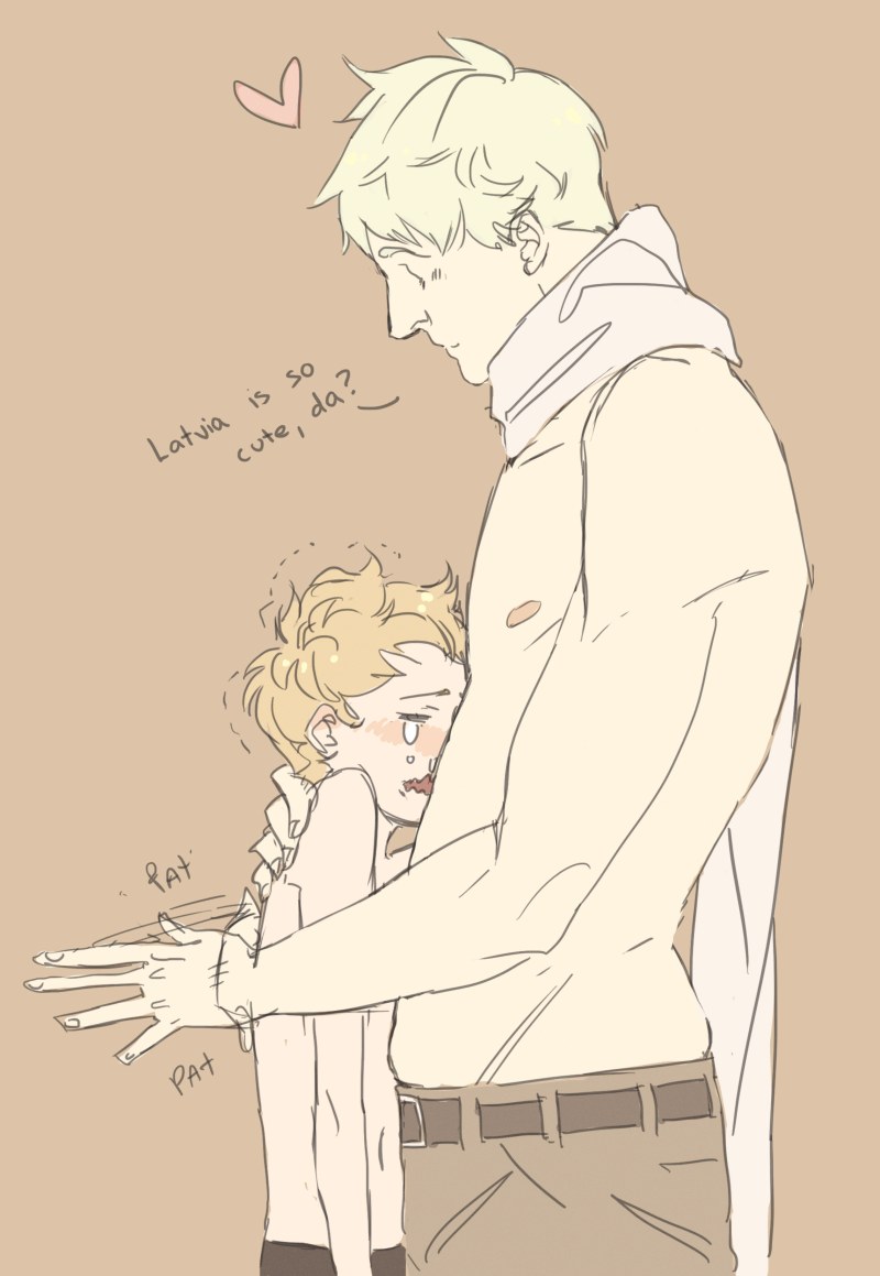 Hetalia Russia and Latvia Yaoi