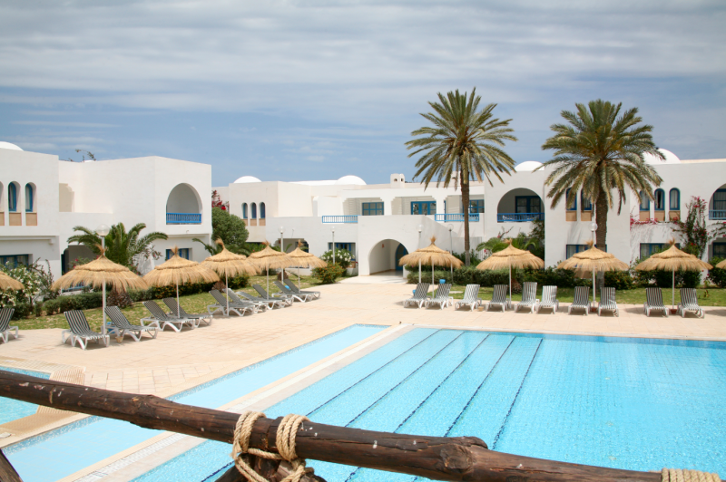 Tunisian women on the beach