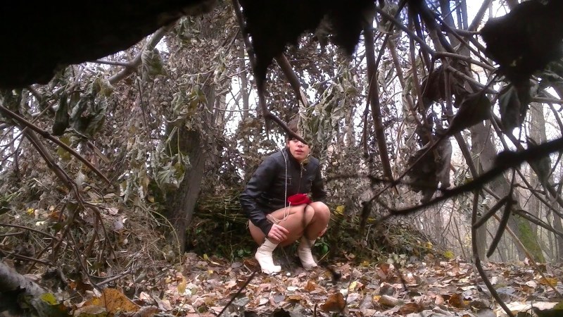 Girls in the bushes are spied