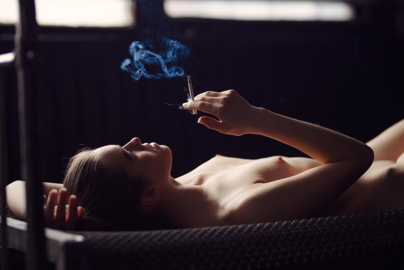 Young blowjob with a cigar