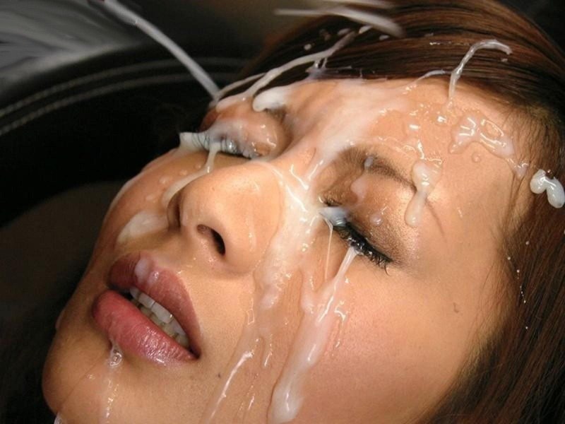 Many guys cum on the face