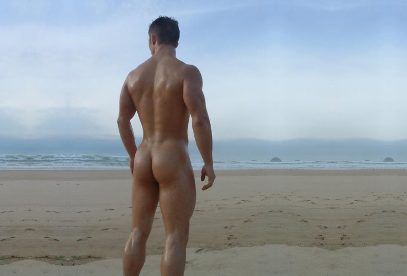 Beautiful naked guys on the beach
