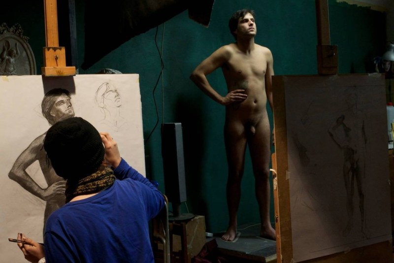 Porn movie Artist with a model