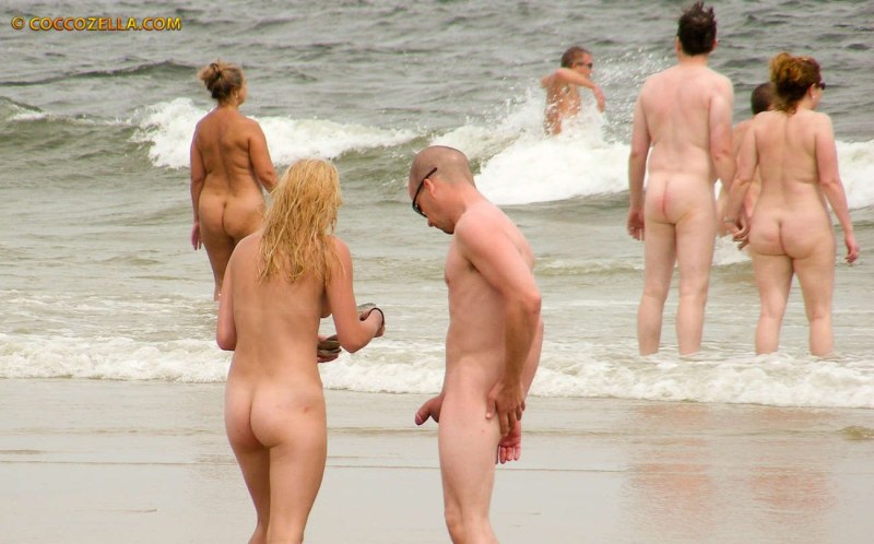 Naked couples on the beach