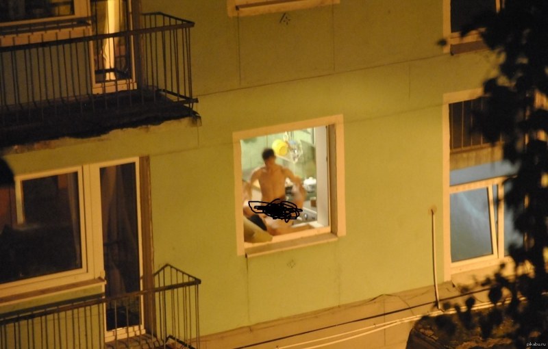 Naked neighbor in the window opposite