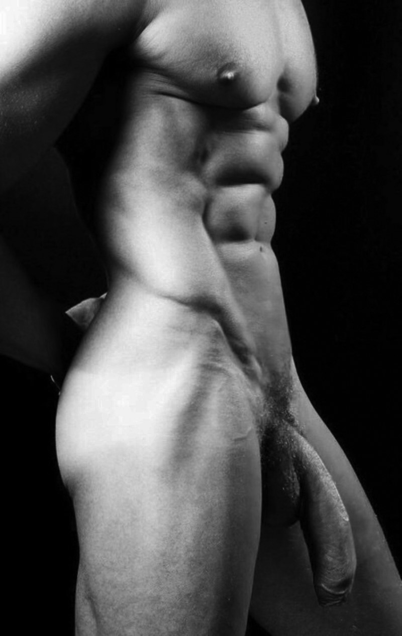 Naked Negro with a huge member