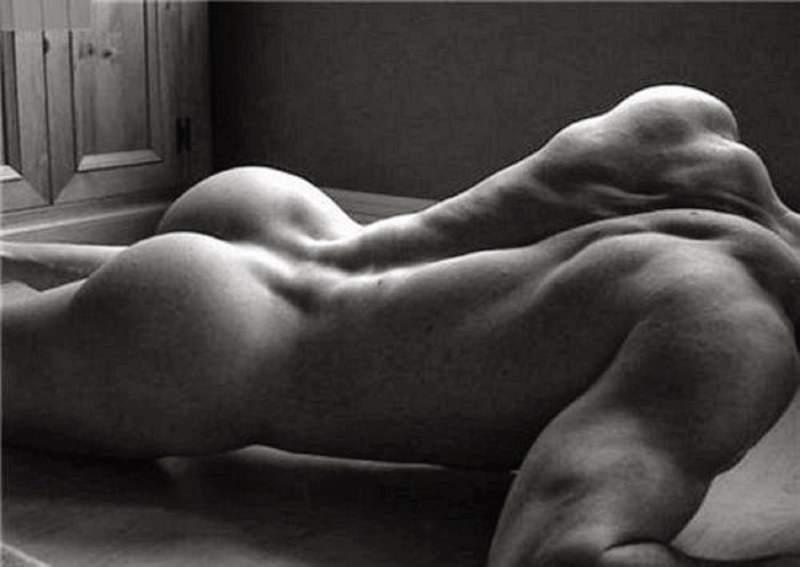 Naked man dressed woman