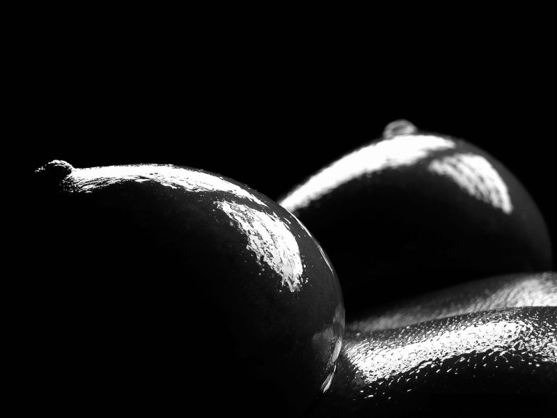 Erotic girls on a black background