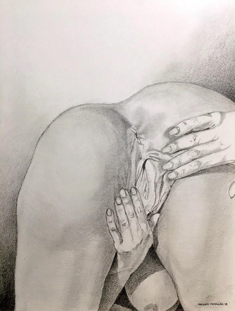 Erotic drawings with a pencil