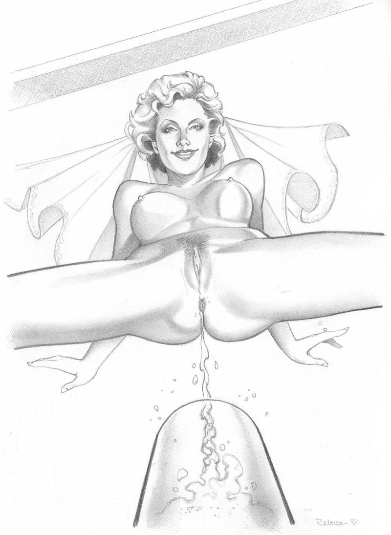 Crying with a pencil of vaginas