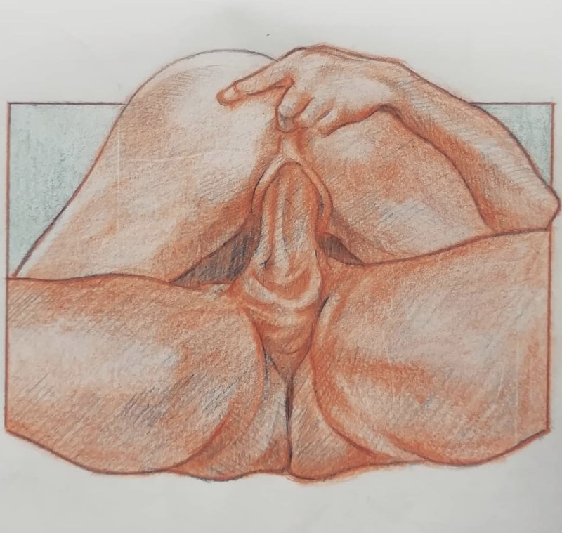 Photo of a pussy painted