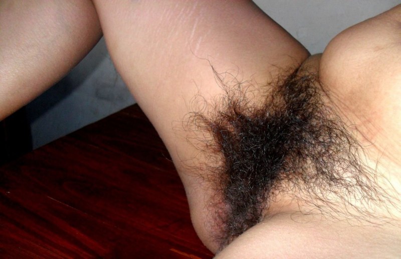 Large hairy female pubis
