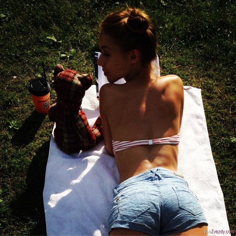 Rina Grishina in a swimsuit