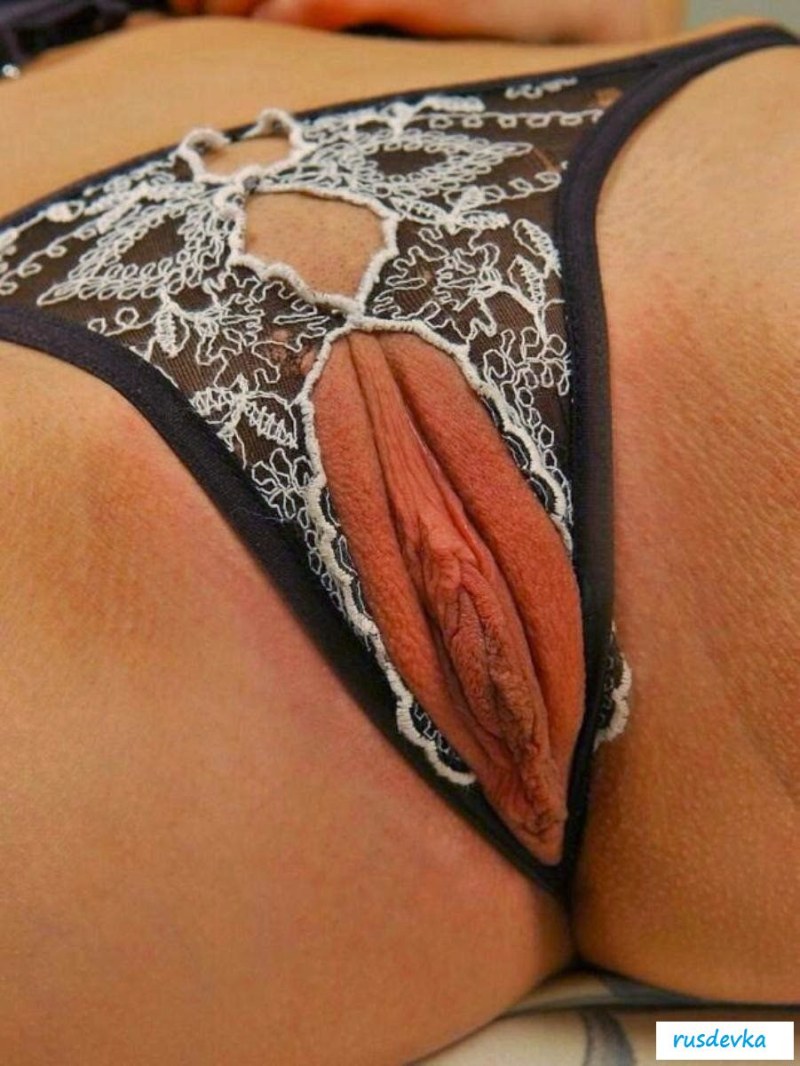 Erotic panties with a hole