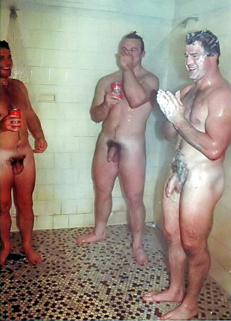 Naked Russian guys in the locker room