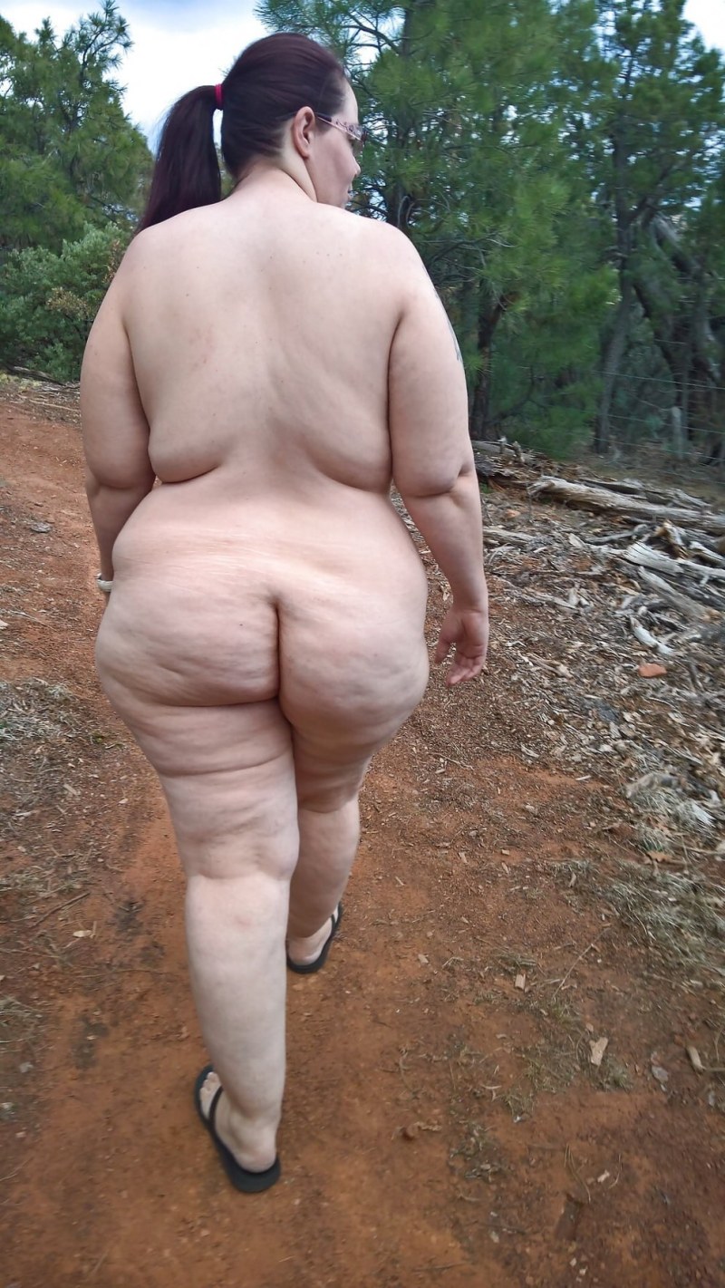 Naked butt of fat women