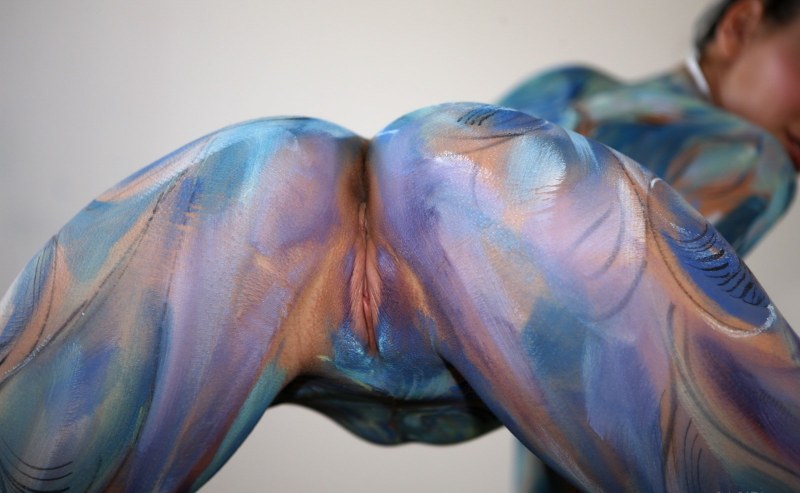 Painted naked women