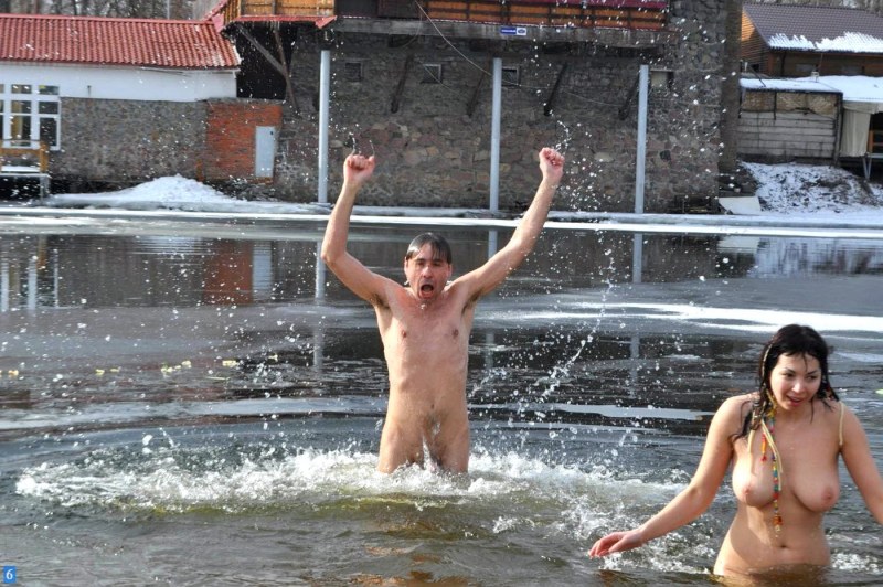 Epiphany bathing naked