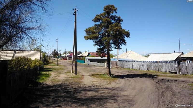 The village of Malinova Lake Altai Territory