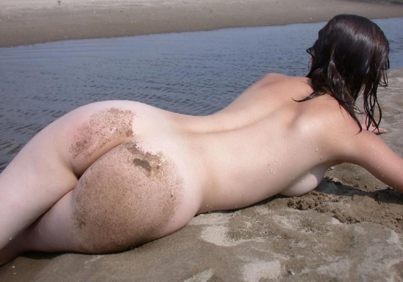 Hairy nudists on the beach