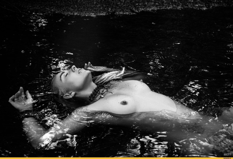 Naked girls in water