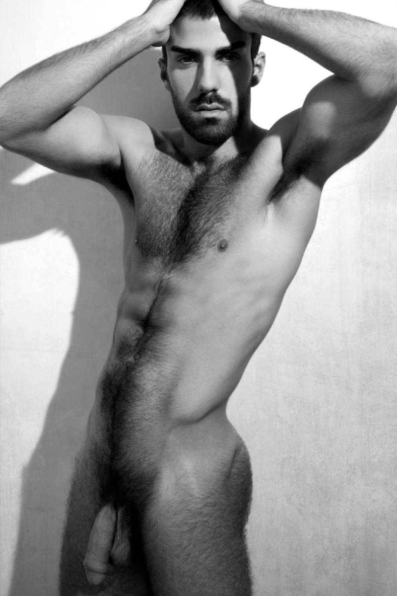 Huge naked hairy man