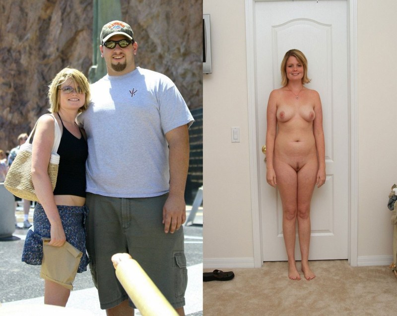 Naked and dressed married couples