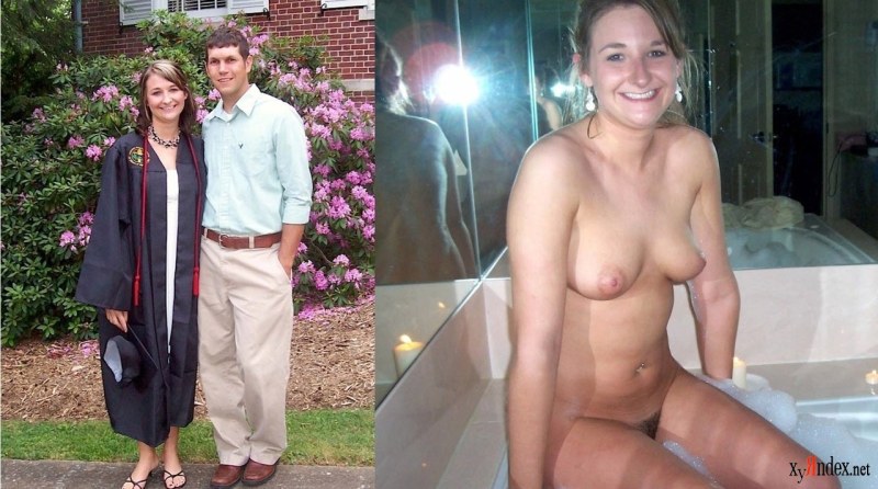 Mom and daughter dressed and undressed