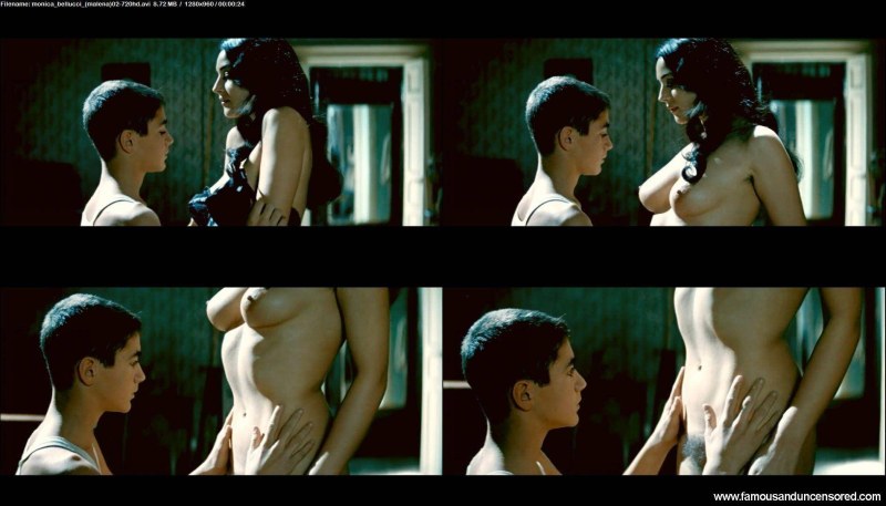 Naked Monica Bellucci in Malena's film