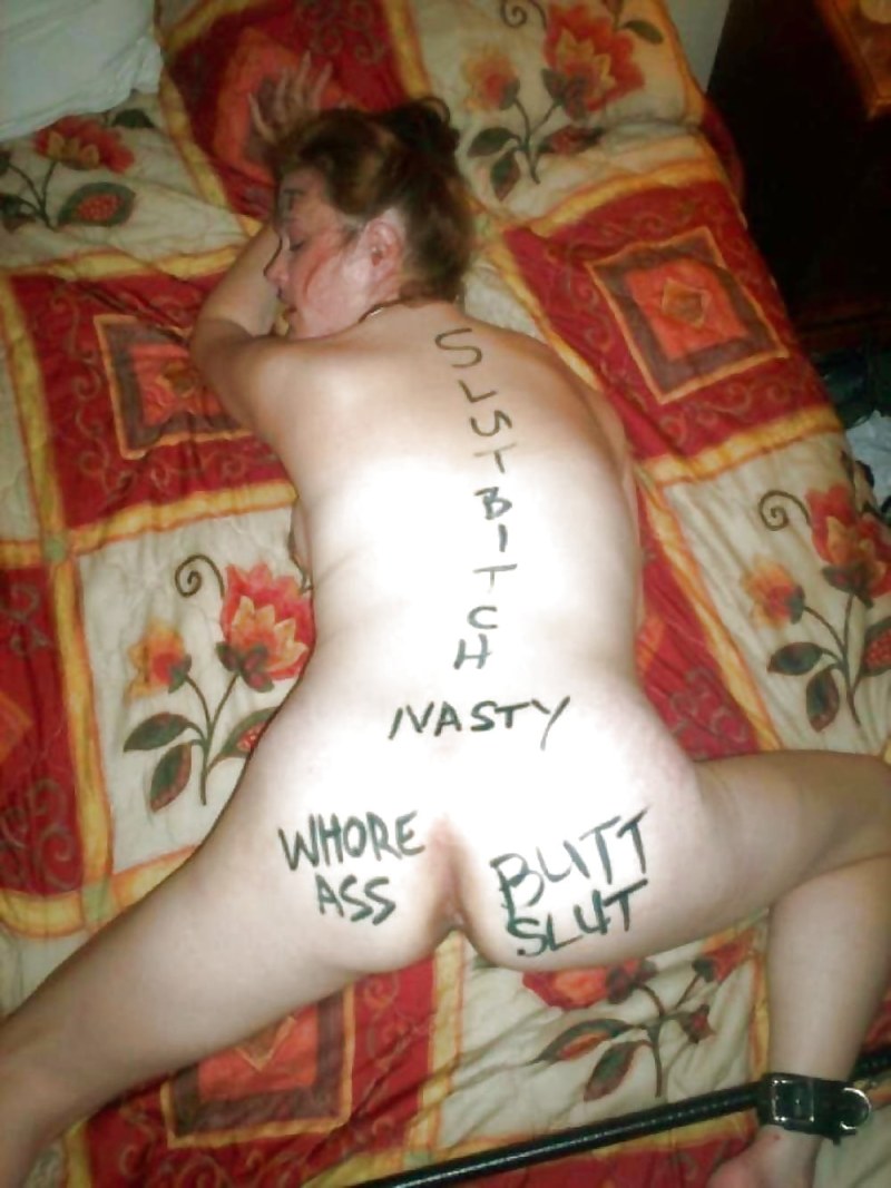 Militable inscriptions on his wife's body