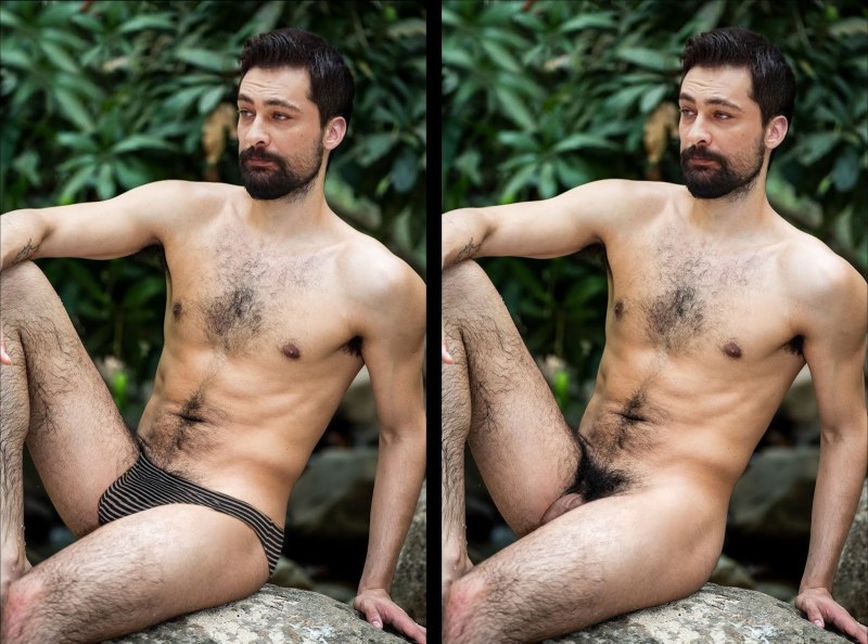 Naked hairy handsome men