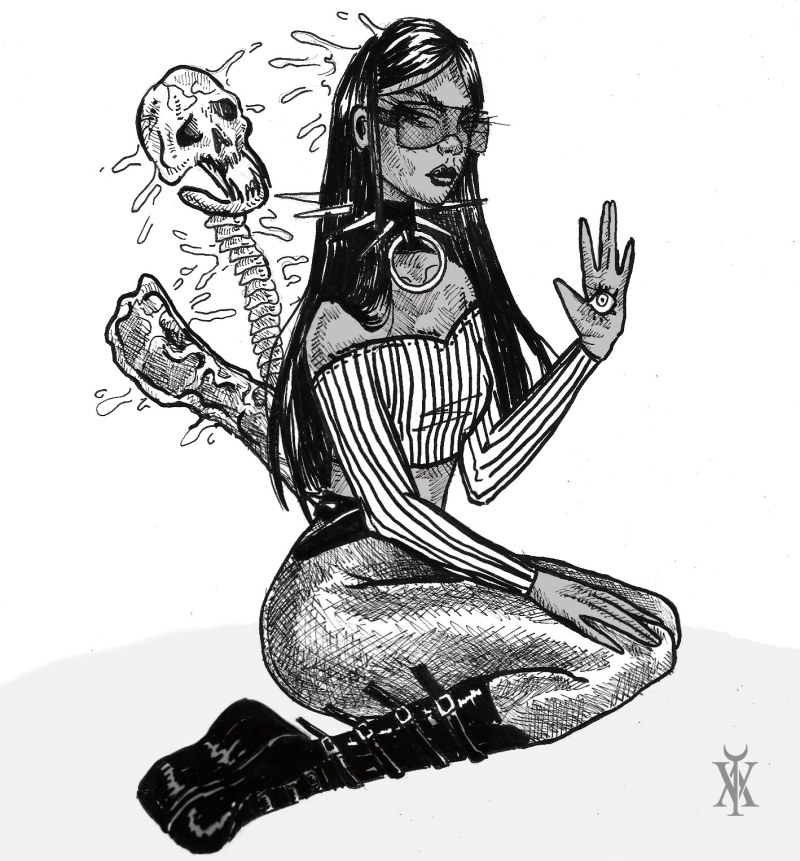 Angela Viyira in a swimsuit