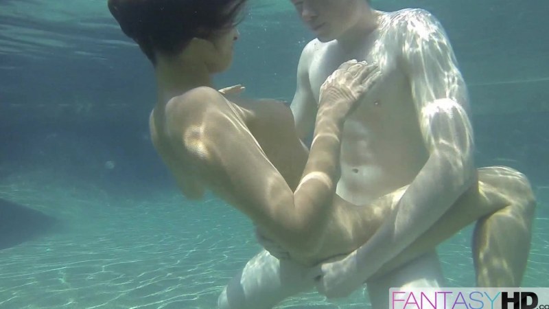 The girl finished under water