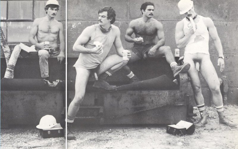 Naked guys young men retro