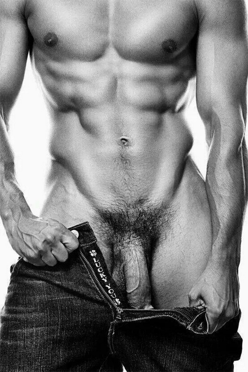 Naked men without panties